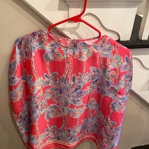 Little girls  Lilly Pulitzer cover up or Top GC size 6/7